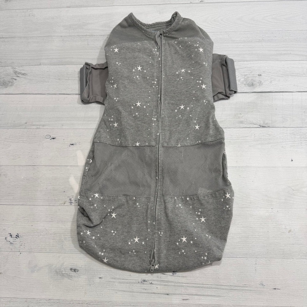 Happiest Baby SNOO Sleep Sack cotton Baby Swaddle graphite grey stars 2-4 months